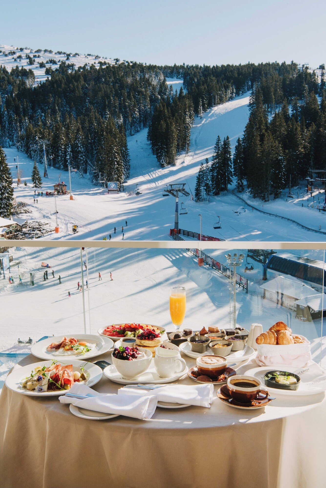 Viceroy Kopaonik Serbia, at the table