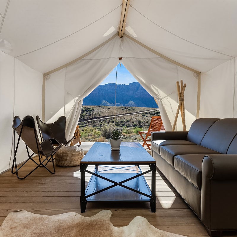 Under Canvas Zion, rooms