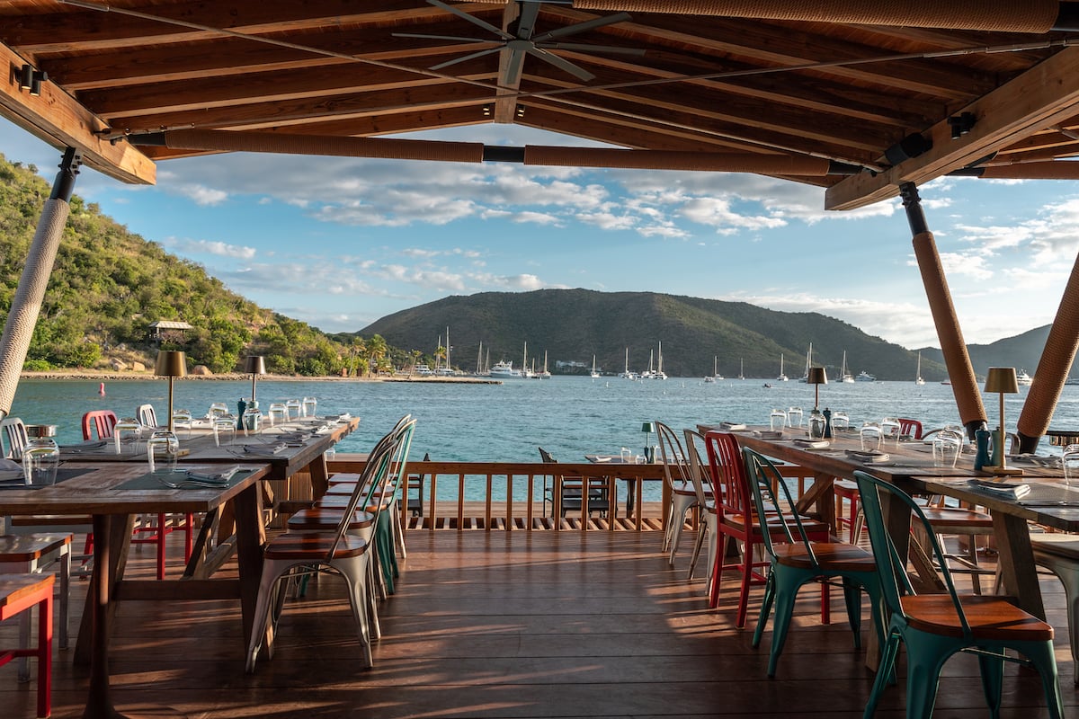 Saba Rock Resort, the main restaurant