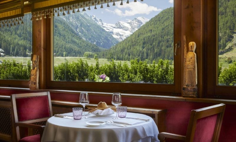 Hotel Miramonti, restaurant coeur de bois
