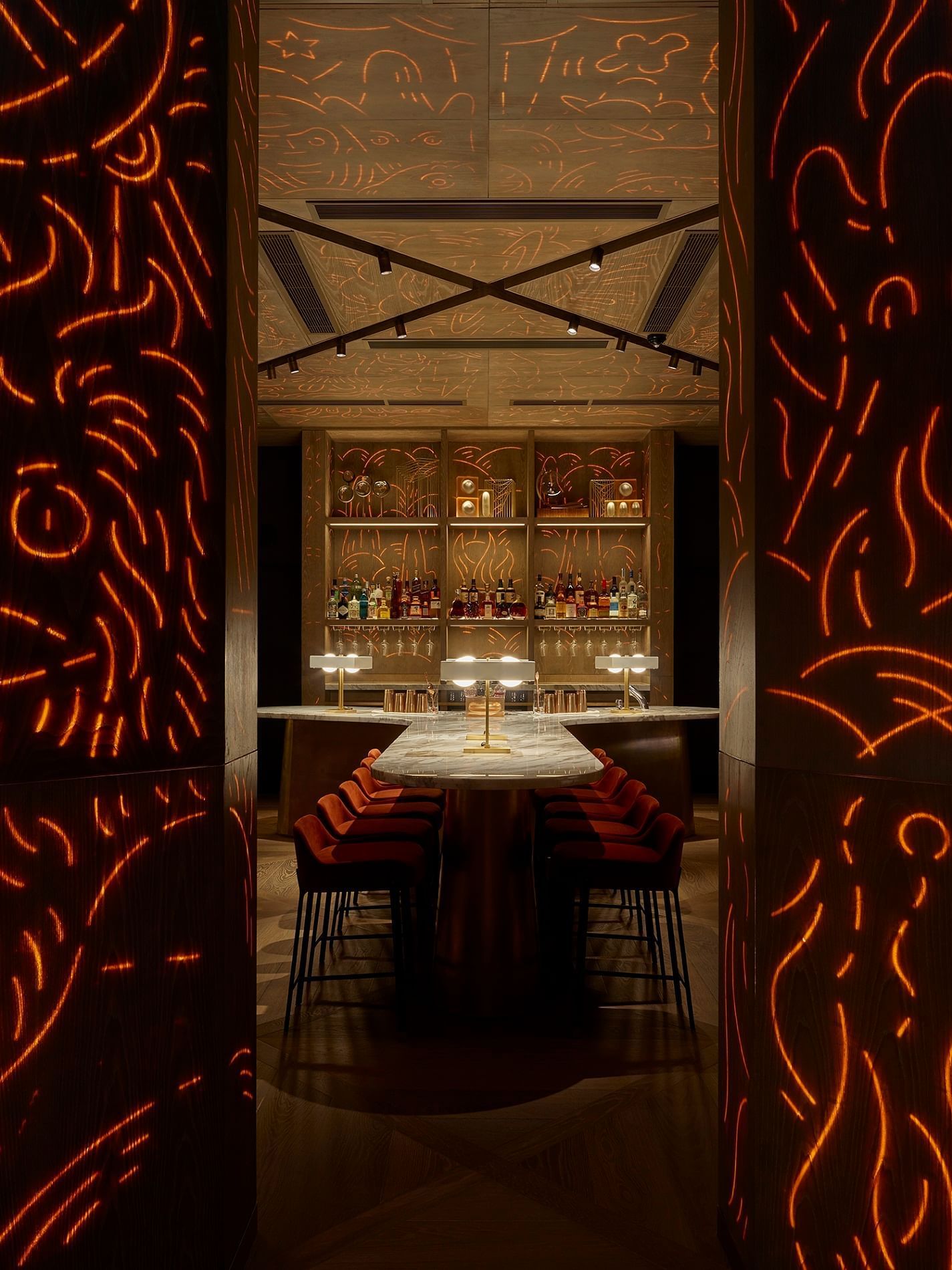 The Londoner Hotel, at the table