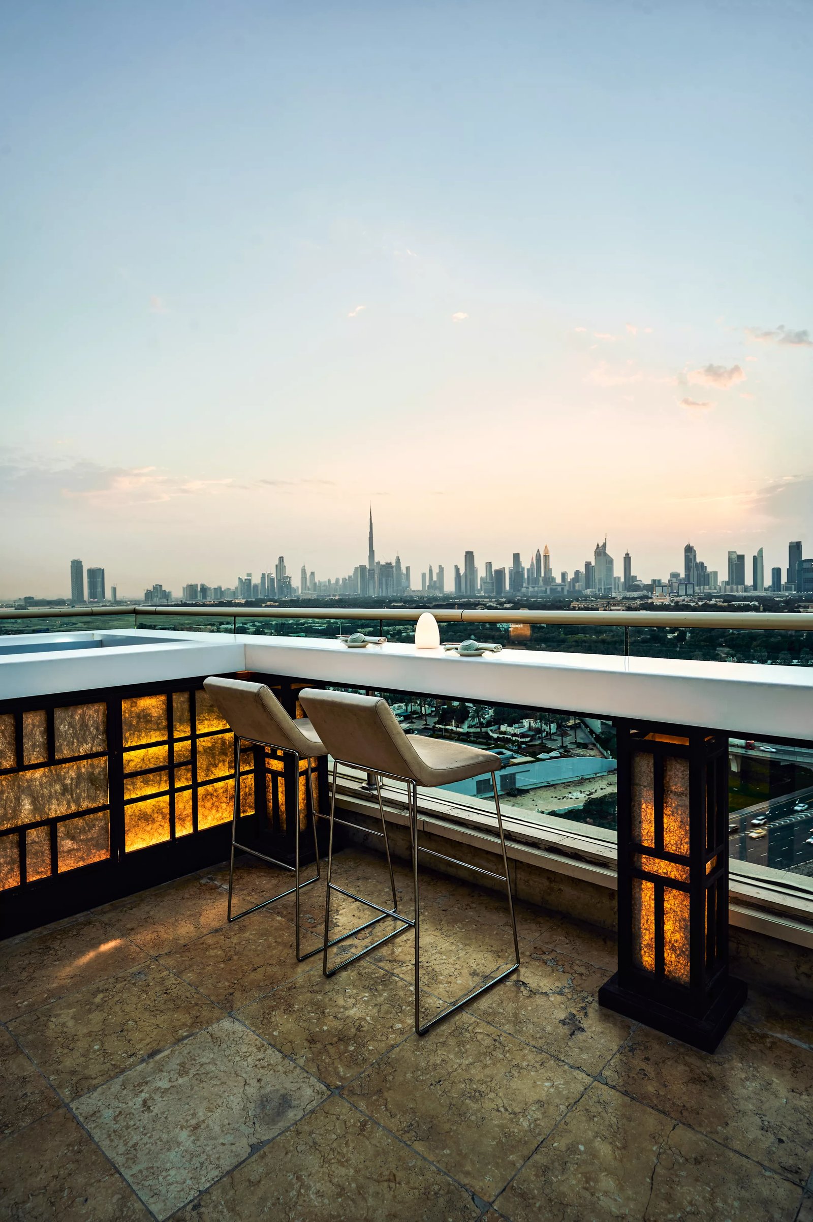 Raffles Dubai, at the table