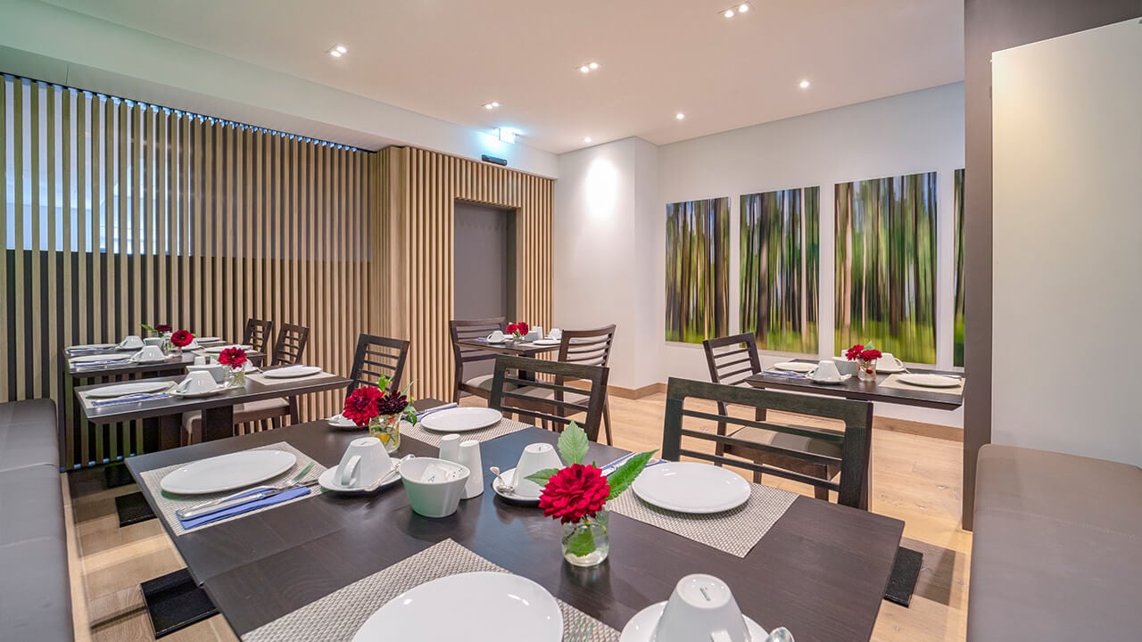 The Alex Hotel, at the table