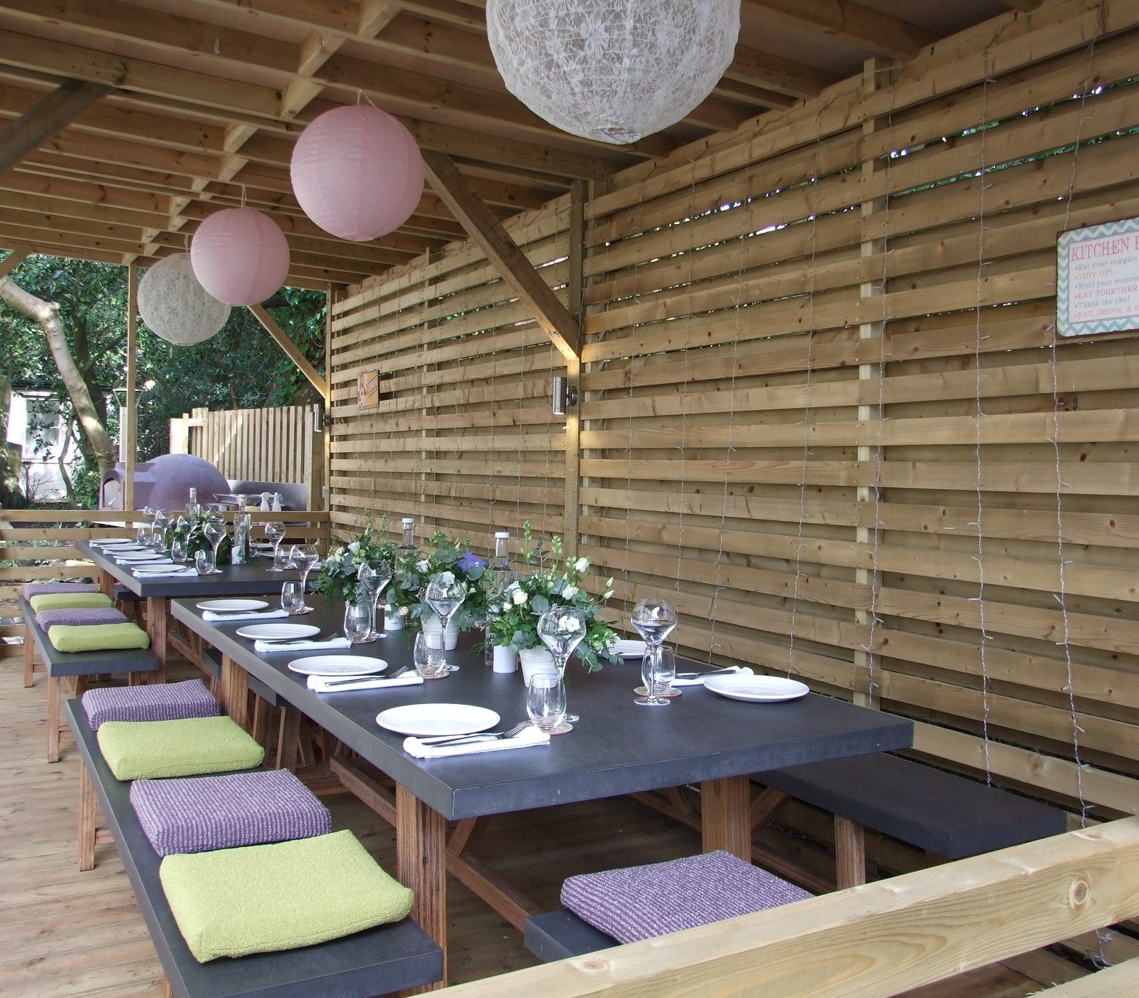 The Green House, at the table