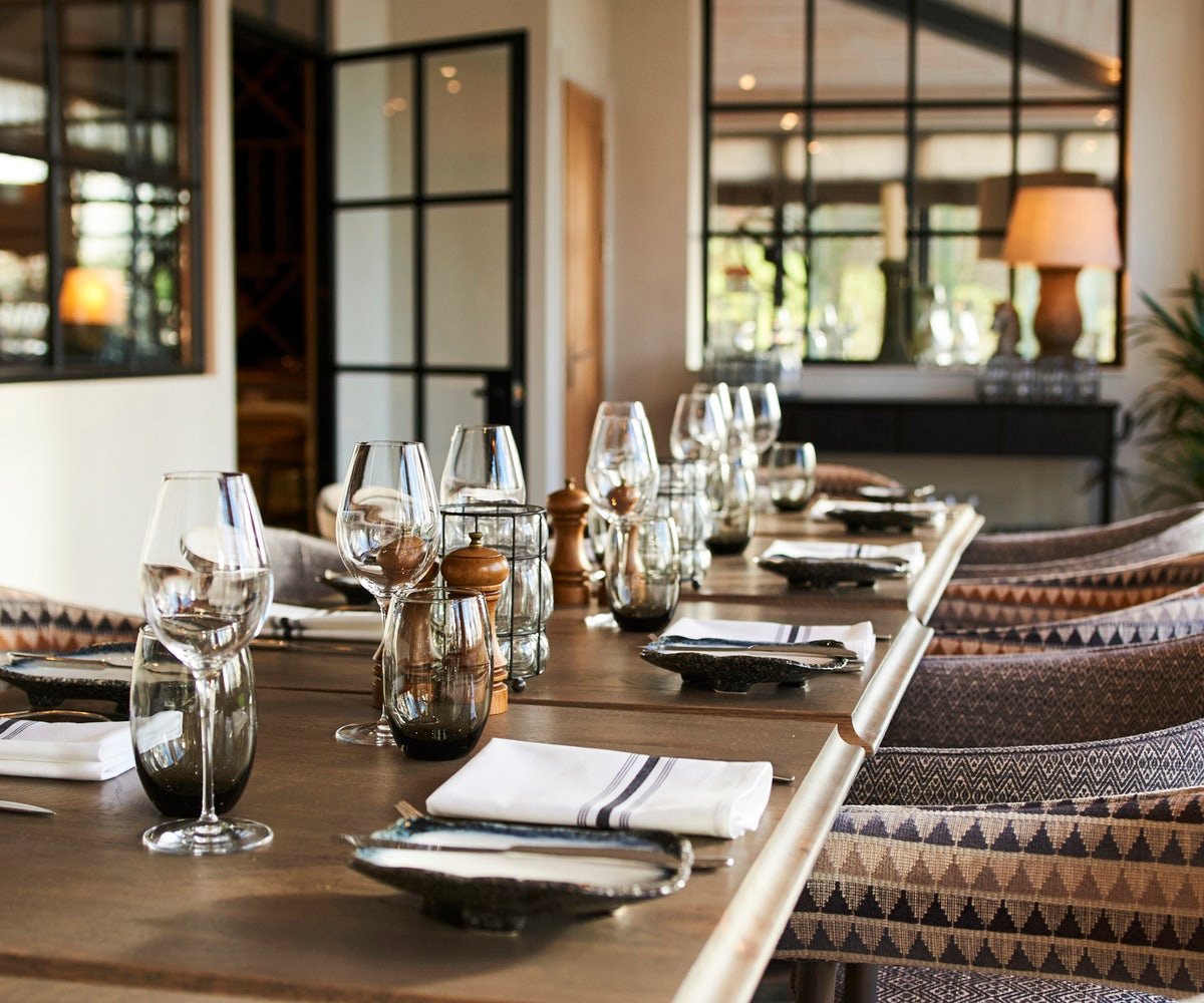 The Fish Hotel, at the table