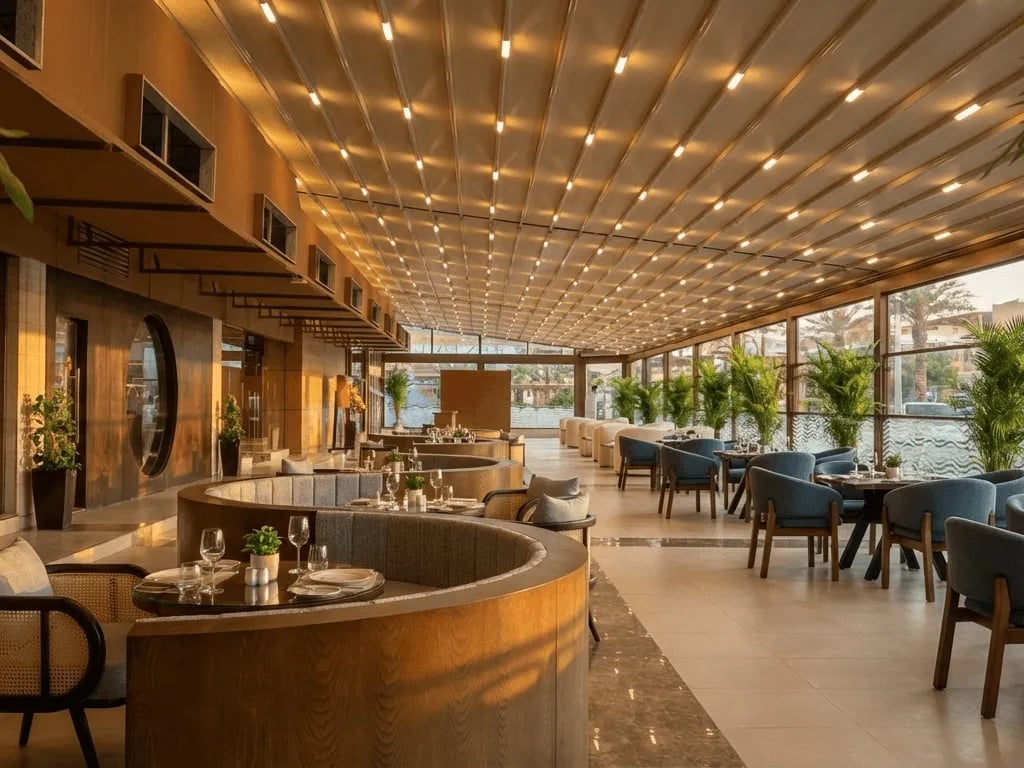 Two Seasons Hotel & Apartments, at the table