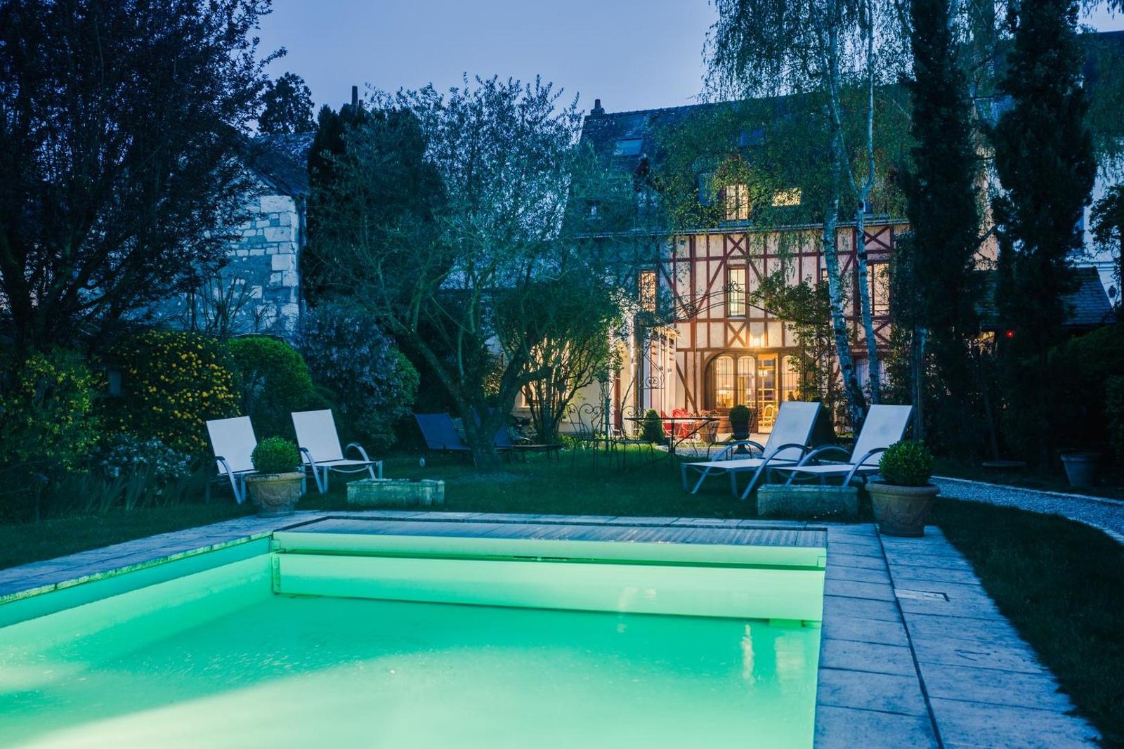 Au Charme Rabelaisien Amboise, the pool