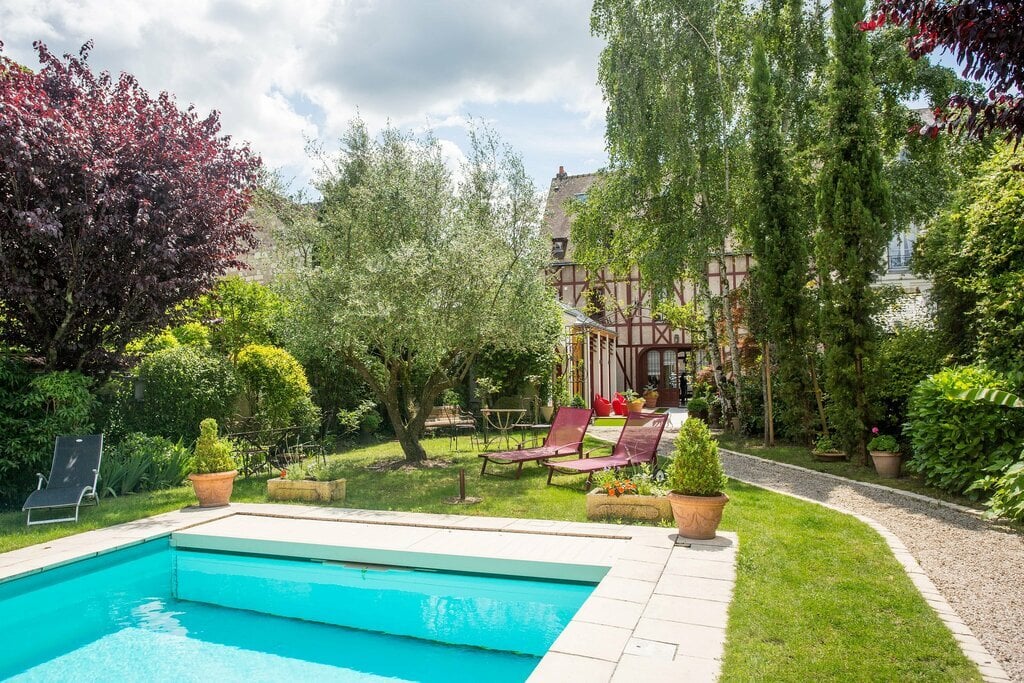 Au Charme Rabelaisien Amboise, the pool