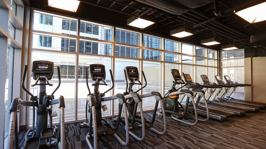 Kimpton Tryon Park Hotel, gym and yoga deck