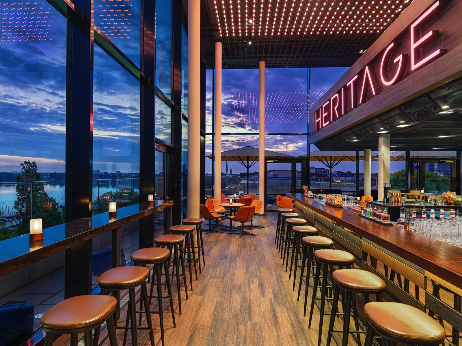 Le Méridien Hamburg, heritage rooftop bar