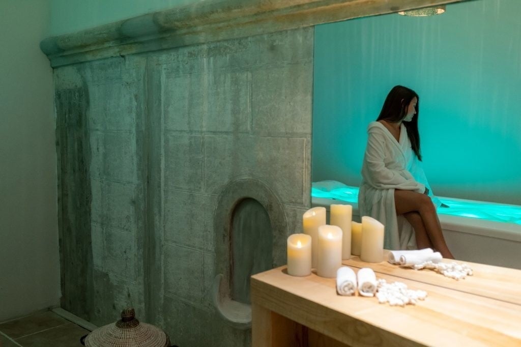 Domaine Tarbouriech, sauna and baths