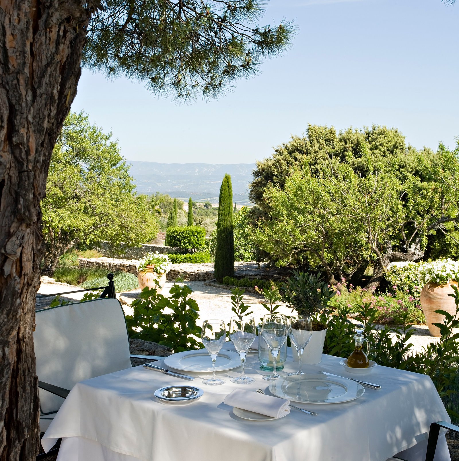 Les Bories & Spa, at the table