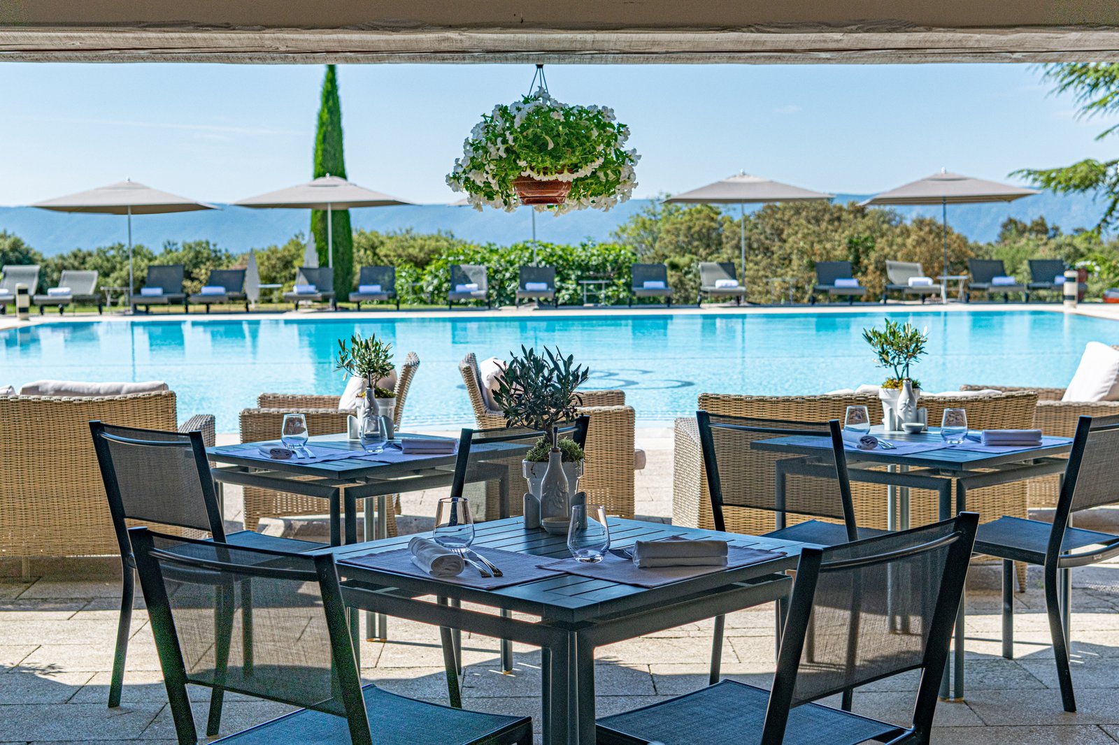 Les Bories & Spa, at the table