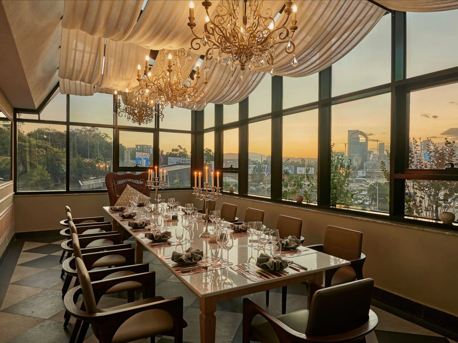 Hyatt Regency Addis Ababa, at the table