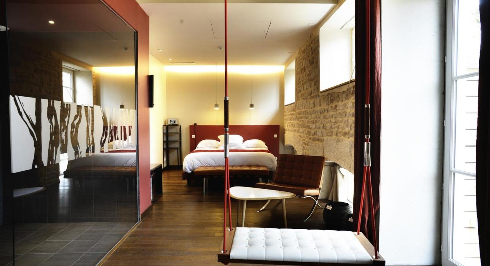 Aux Terrasses, rooms