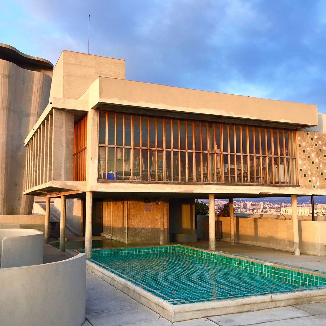 Hôtel Le Corbusier, the rooftop pool