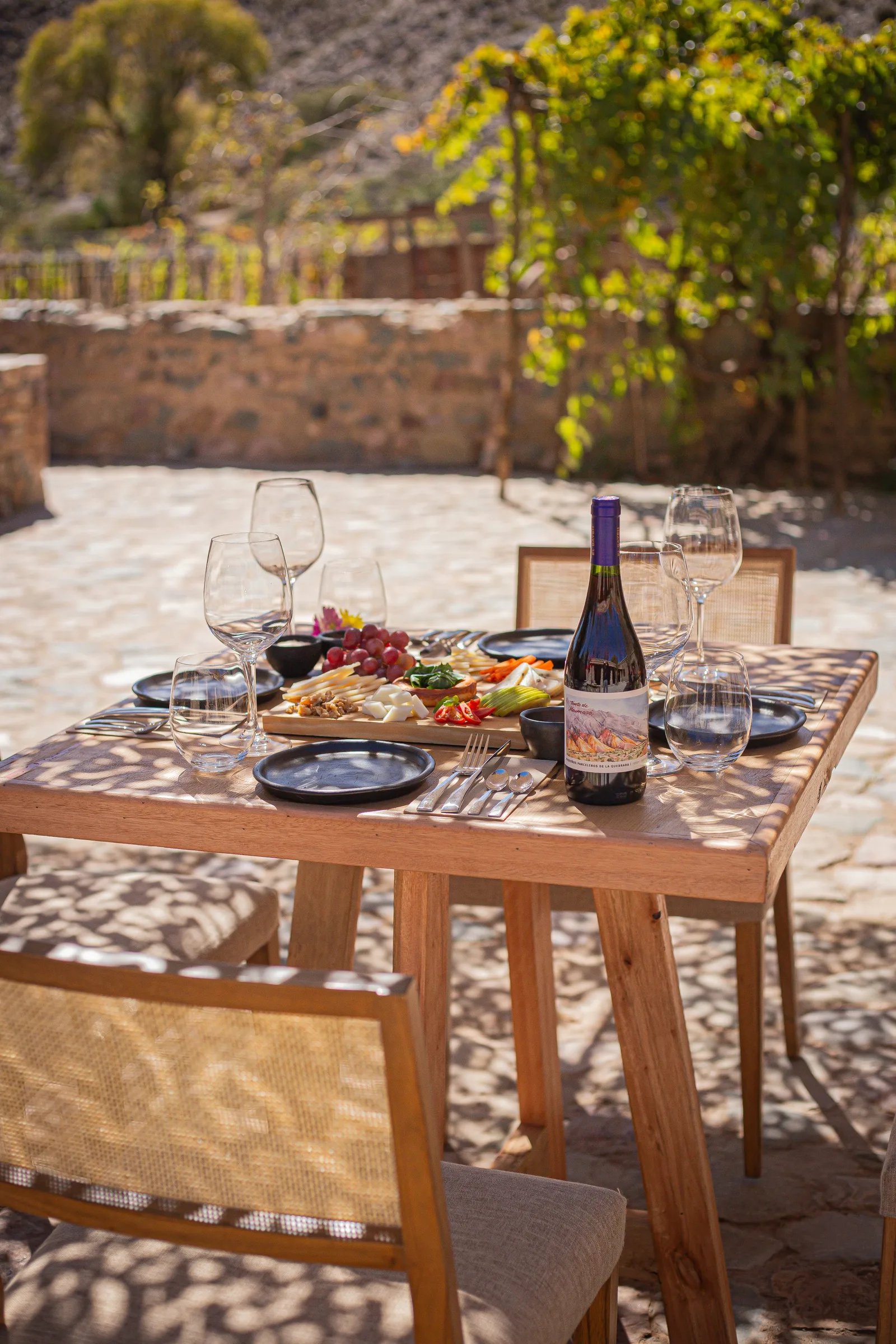 Hotel El Manantial del Silencio, at the table