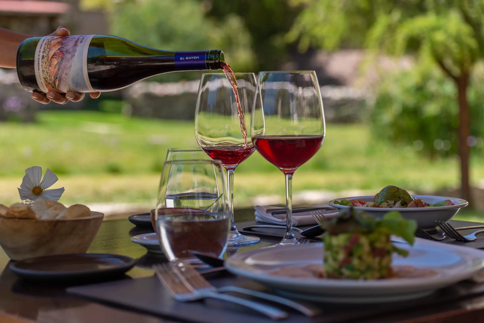 Hotel El Manantial del Silencio, at the table