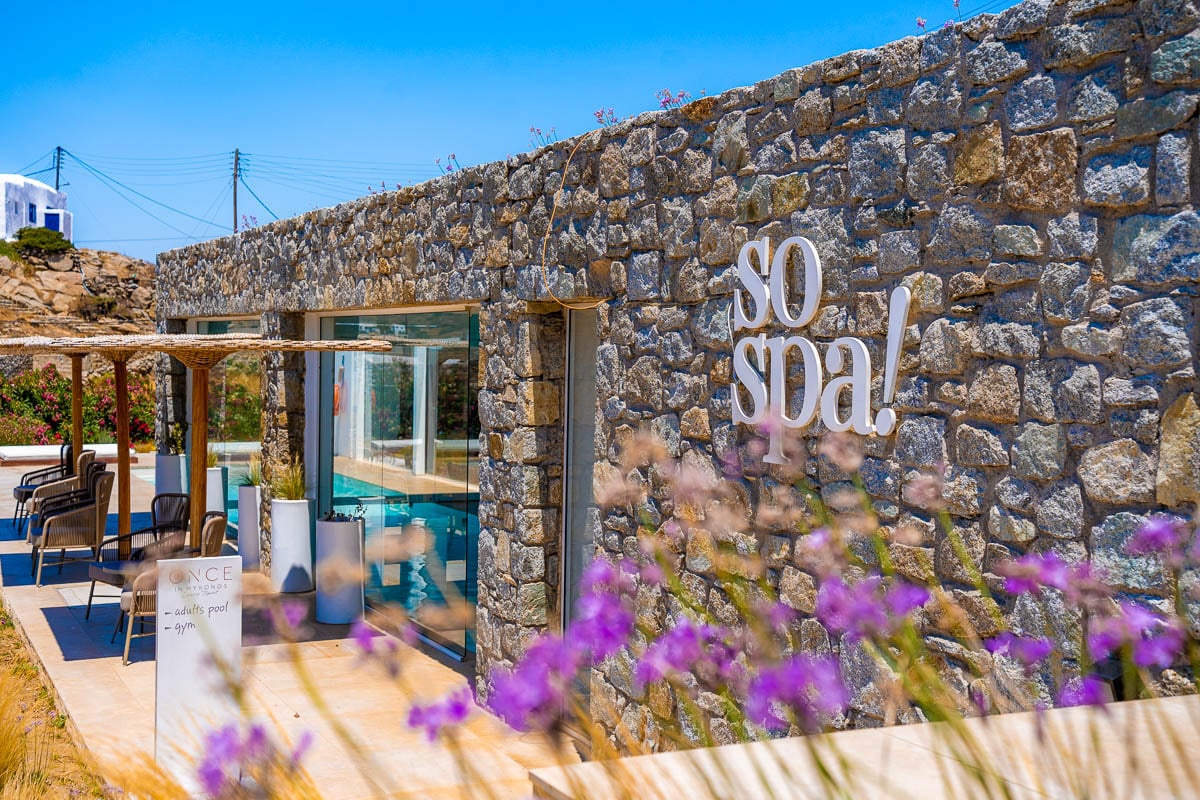 Once in Mykonos, Designed For Adults, the spa