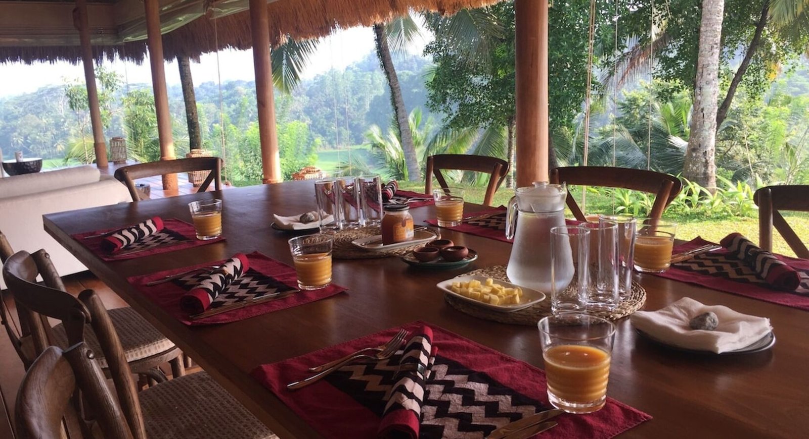 Tekanda Lodge, at the table