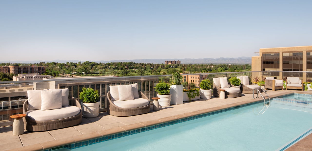 Halcyon, a hotel in Cherry Creek, Denver, the pool