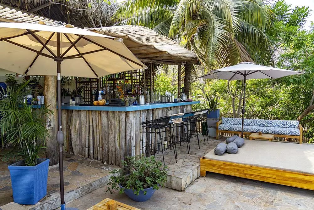 Blue Apple Beach, at the table