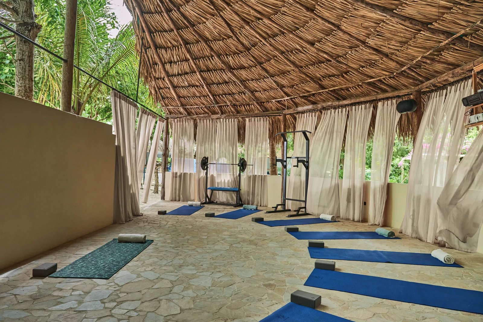 Blue Apple Beach, gym and yoga deck