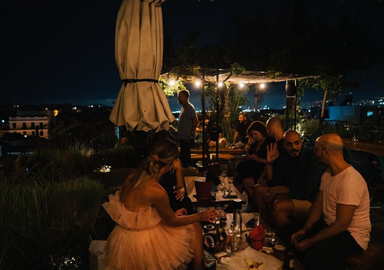The Foundry Suites Athens, roof garden bar