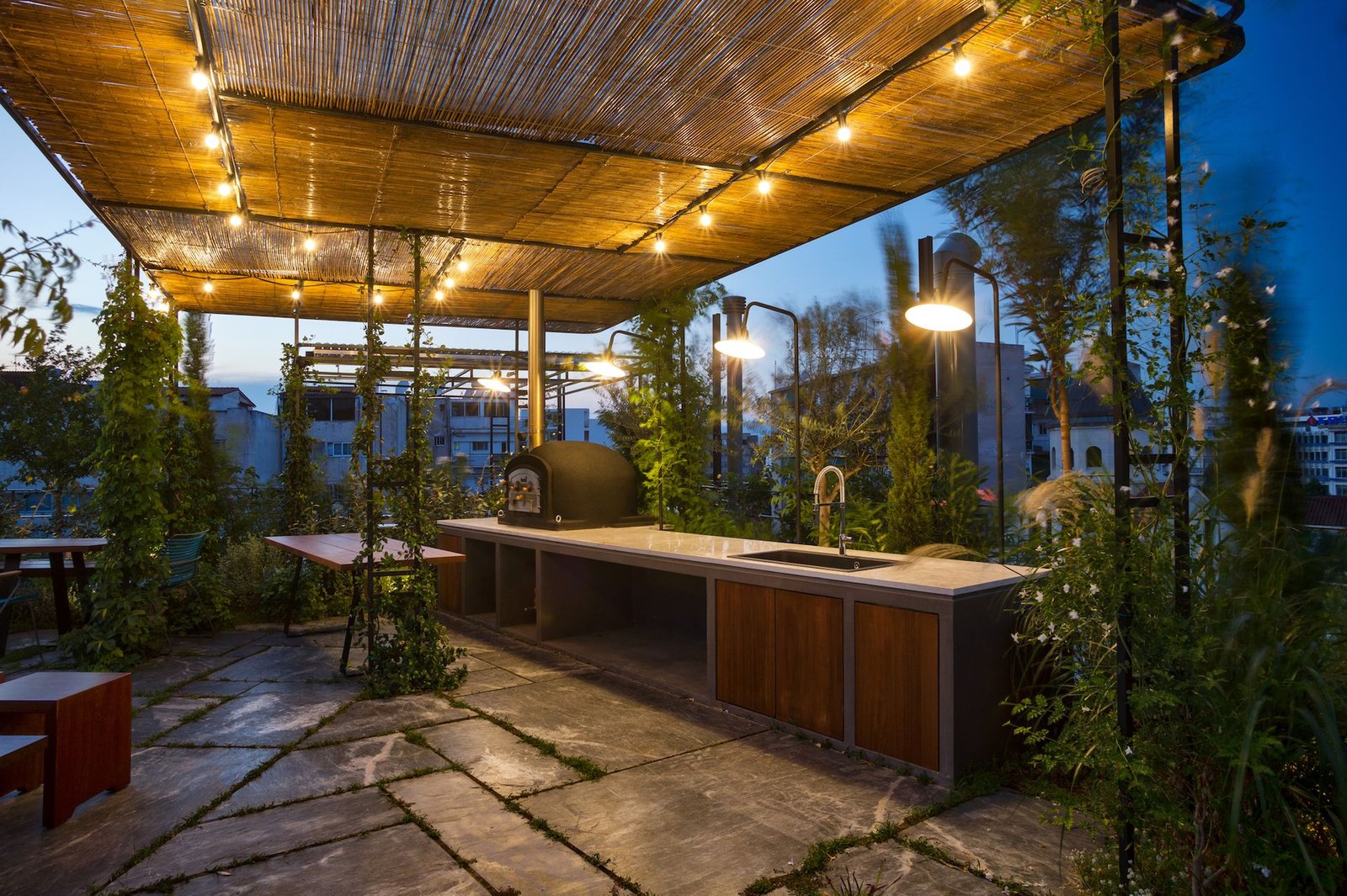 The Foundry Suites Athens, roof garden bar