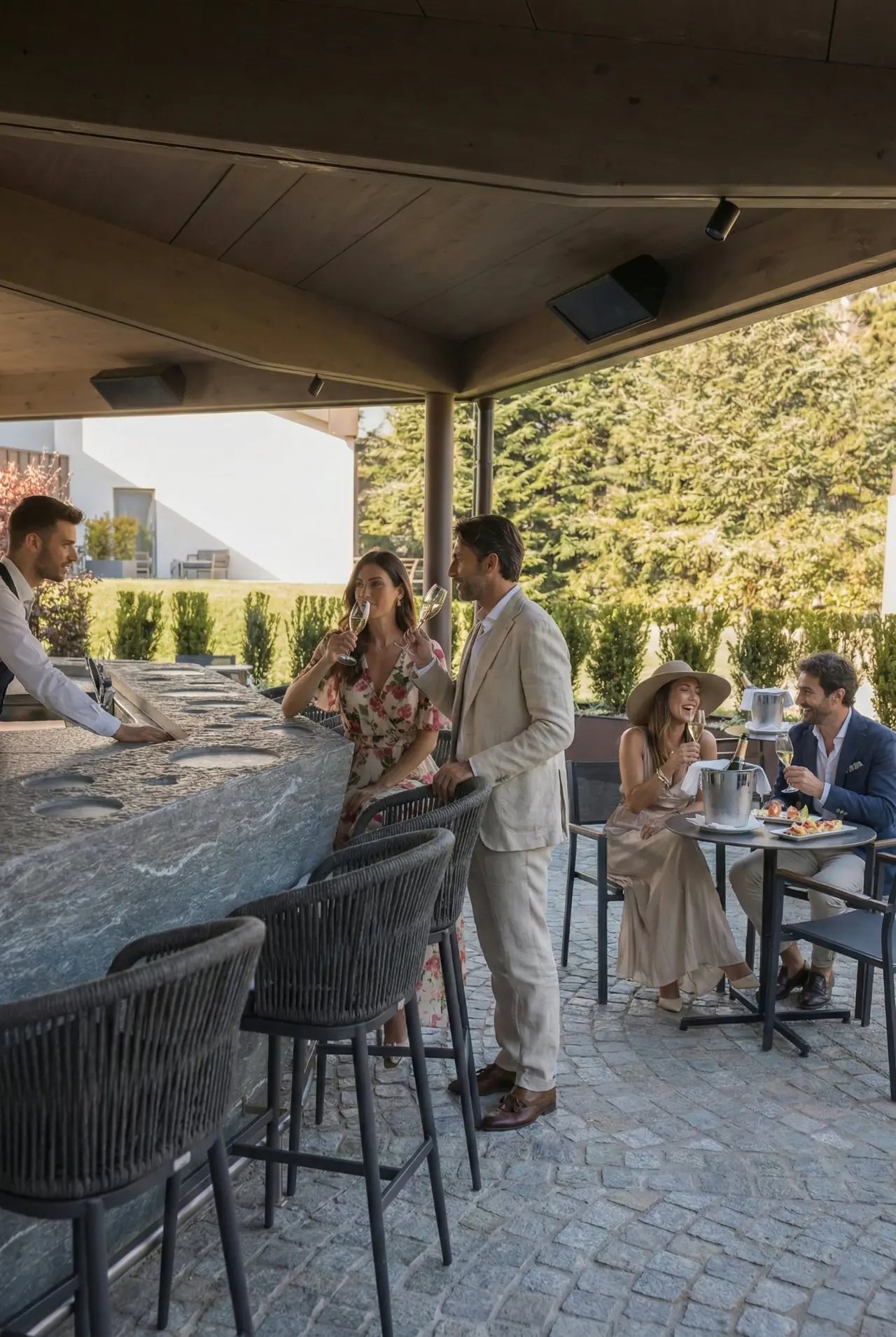 Collina Luxury Relais, at the table