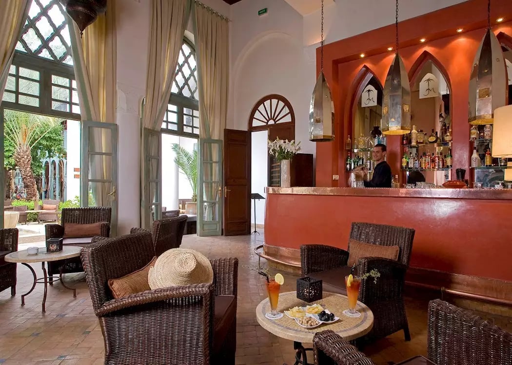Les Jardins de la Medina, the bar and lounge