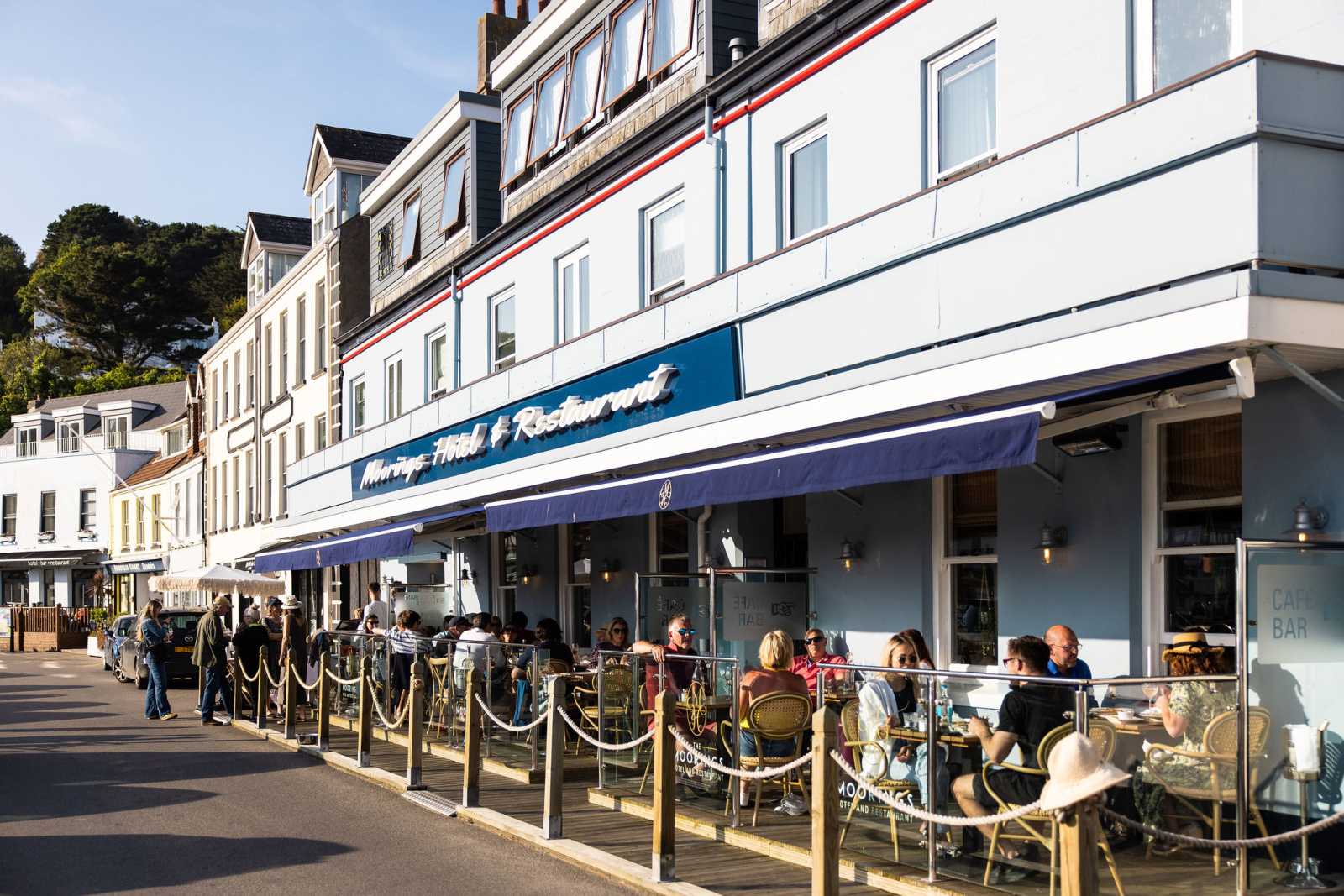 The Moorings Hotel & Restaurant, at the table