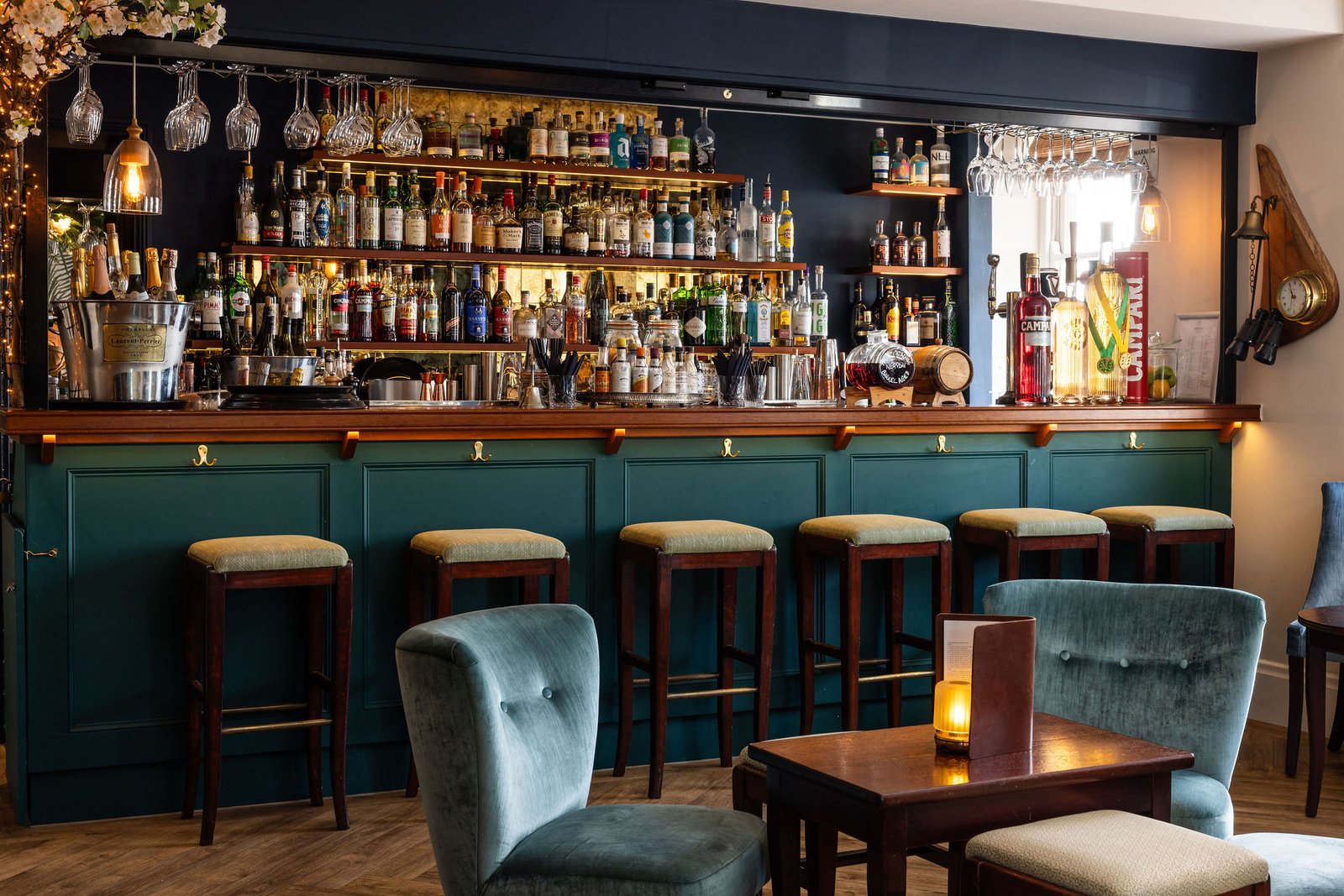 The Moorings Hotel & Restaurant, at the table
