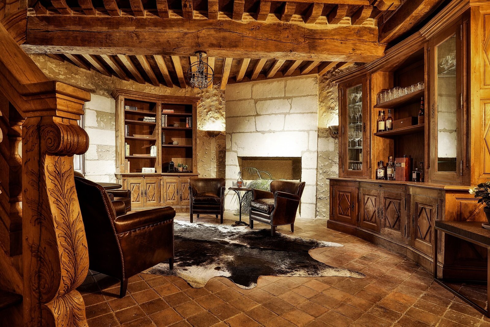 Château de Belet, at the table
