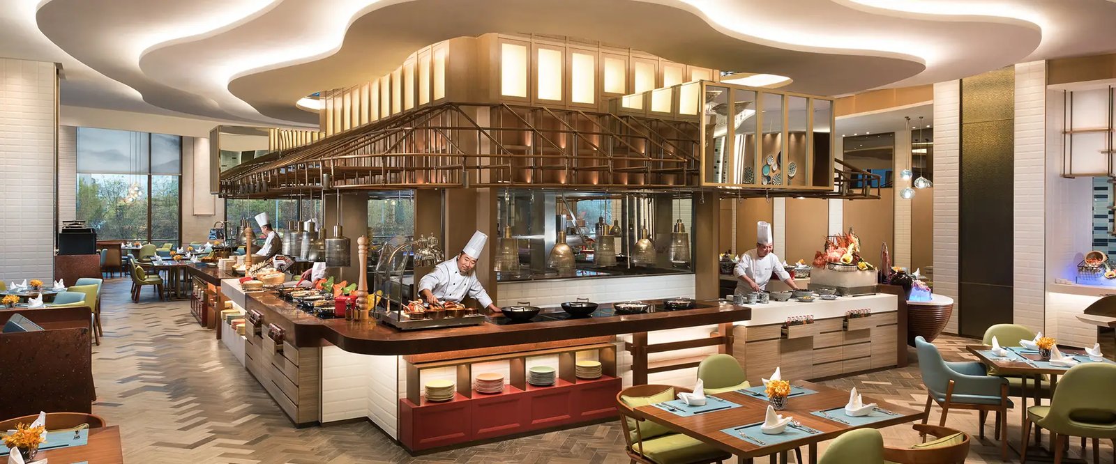 Shangri-La Hotel, Jinan, café spring