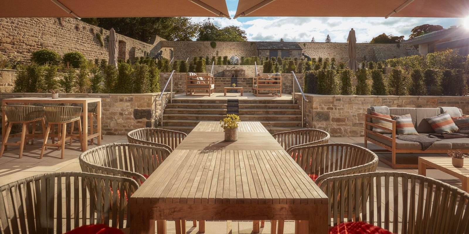 Swinton Estate, the terrace restaurant
