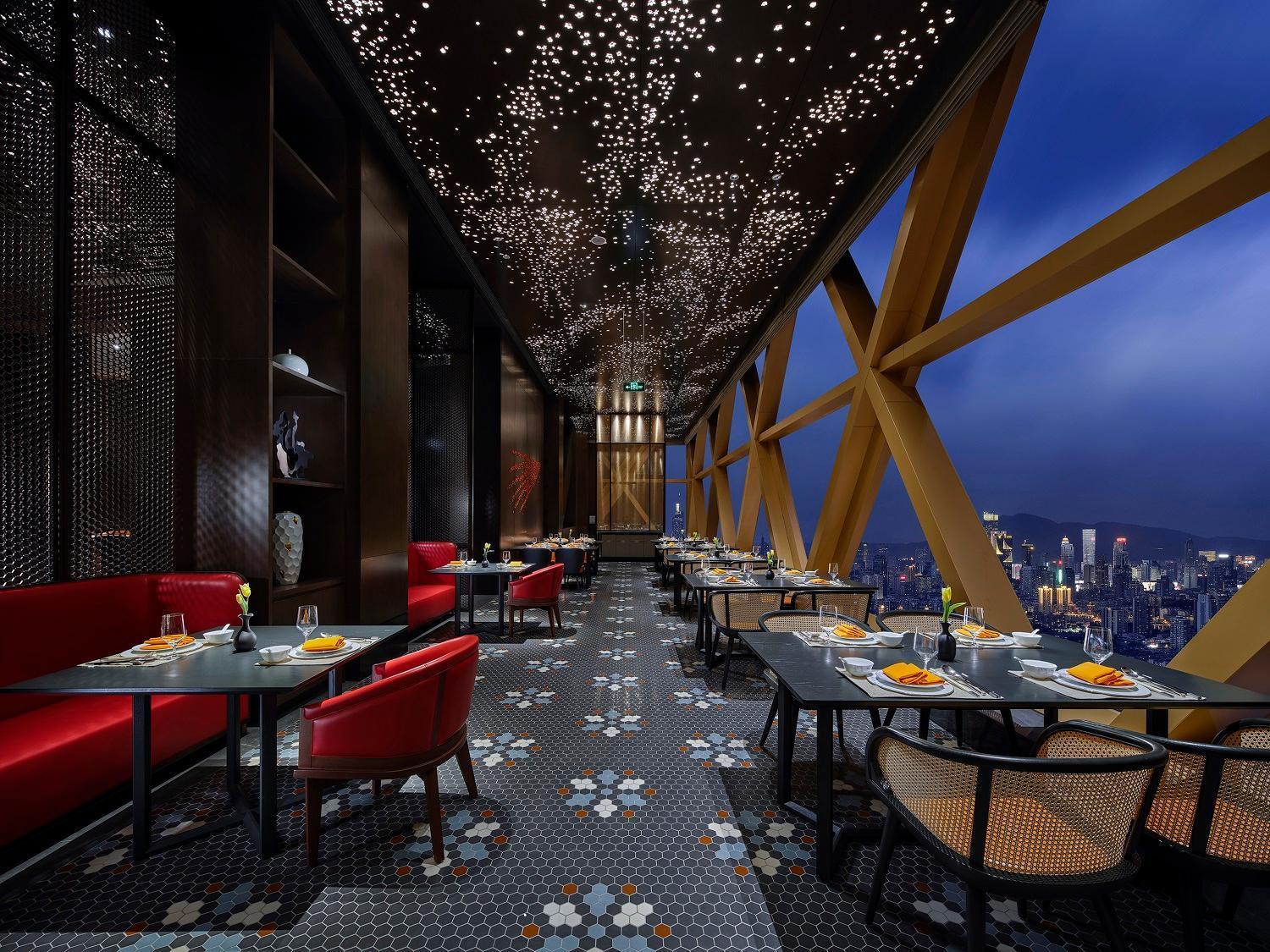 G Hotel, at the table