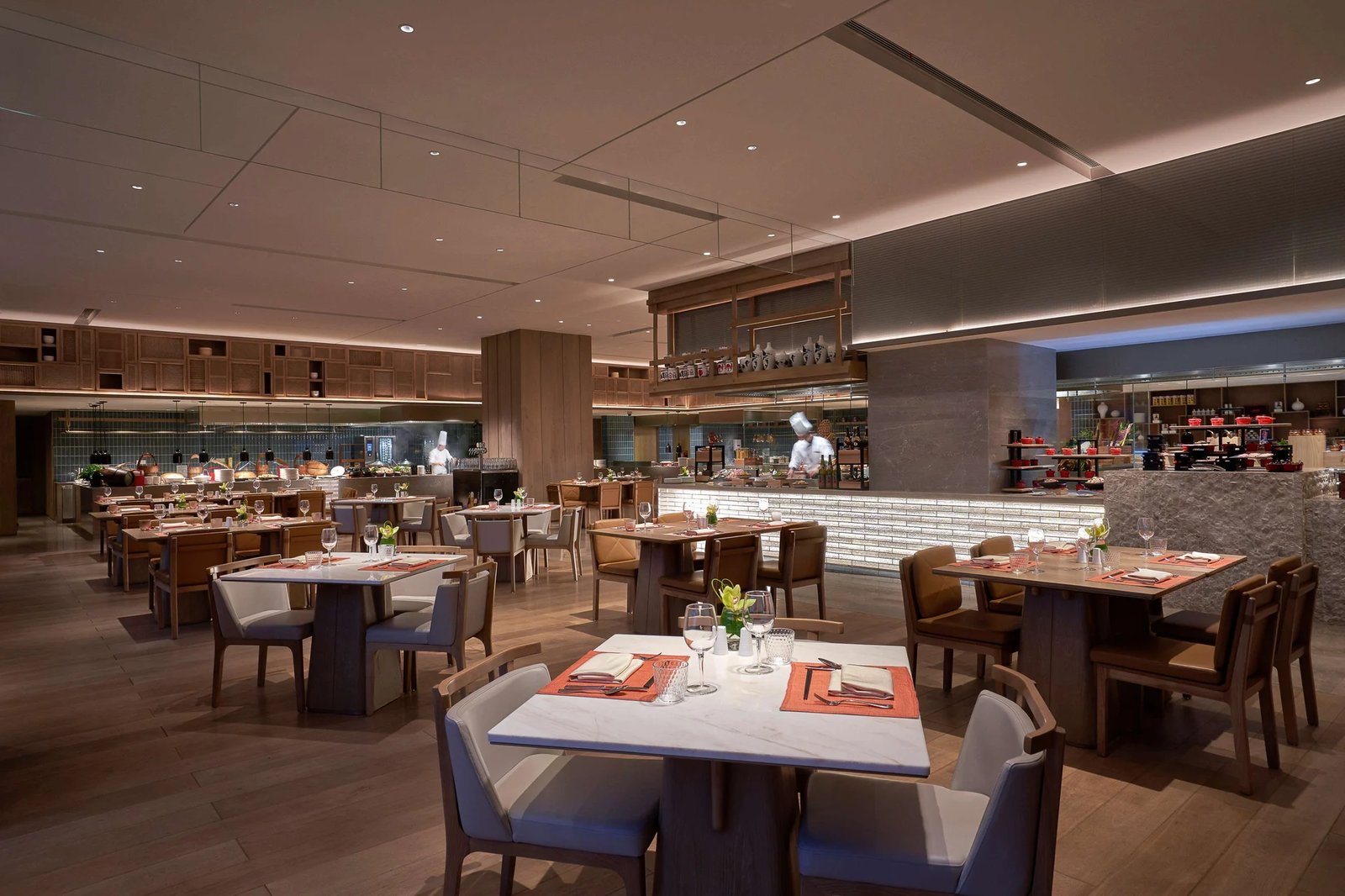 Kempinski Hotel Nanjing, at the table
