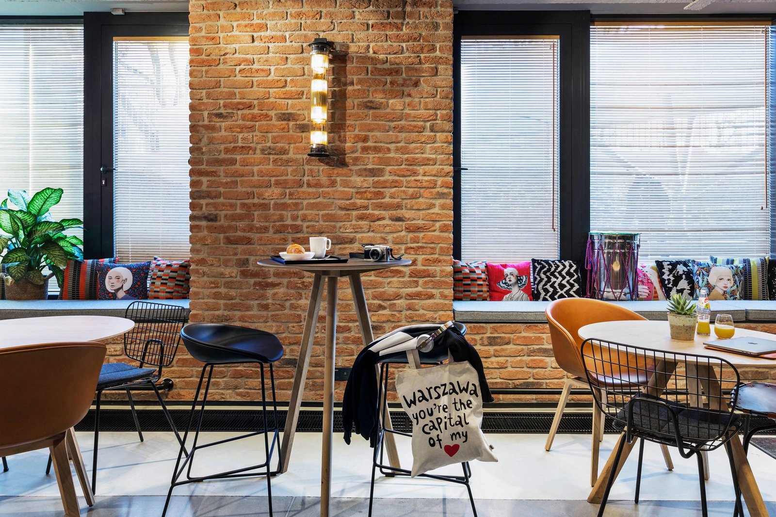 Moxy Warsaw Praga, at the table