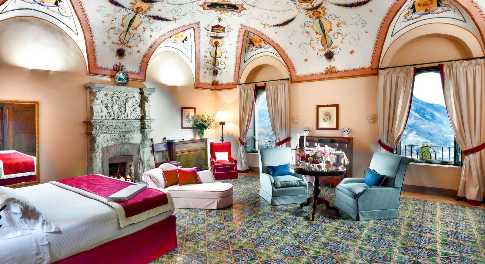 Villa Cimbrone, rooms
