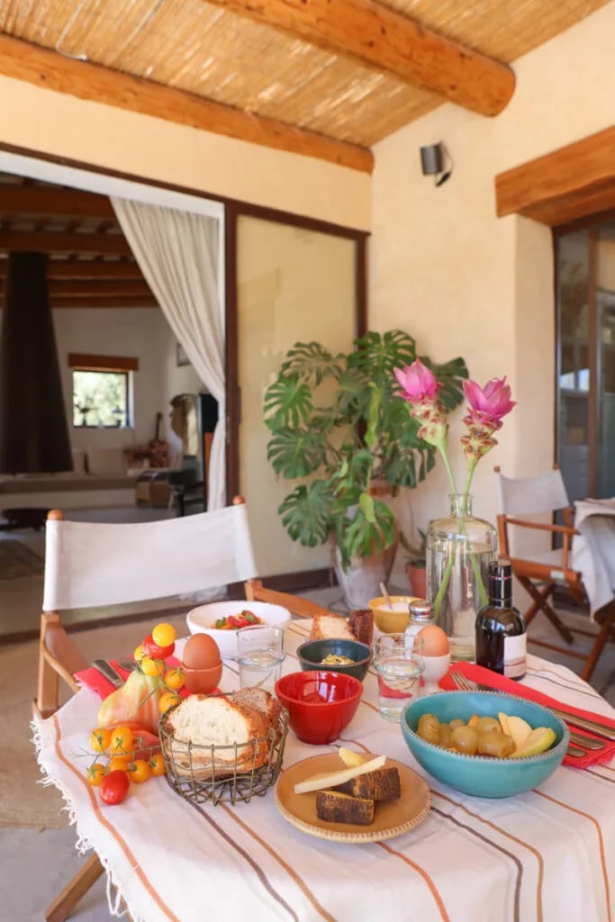 IUTA Farm, communal open-air lounge and dining lodge