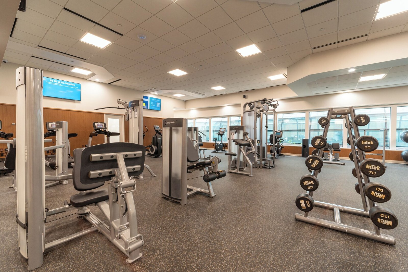 The Beatrice, the gym and court