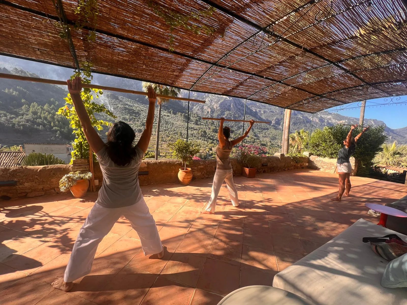 Hotel Ca'n Verdera, yoga on the terrace