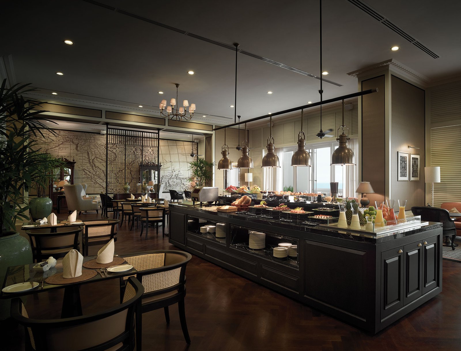 Eastern & Oriental Hotel, at the table