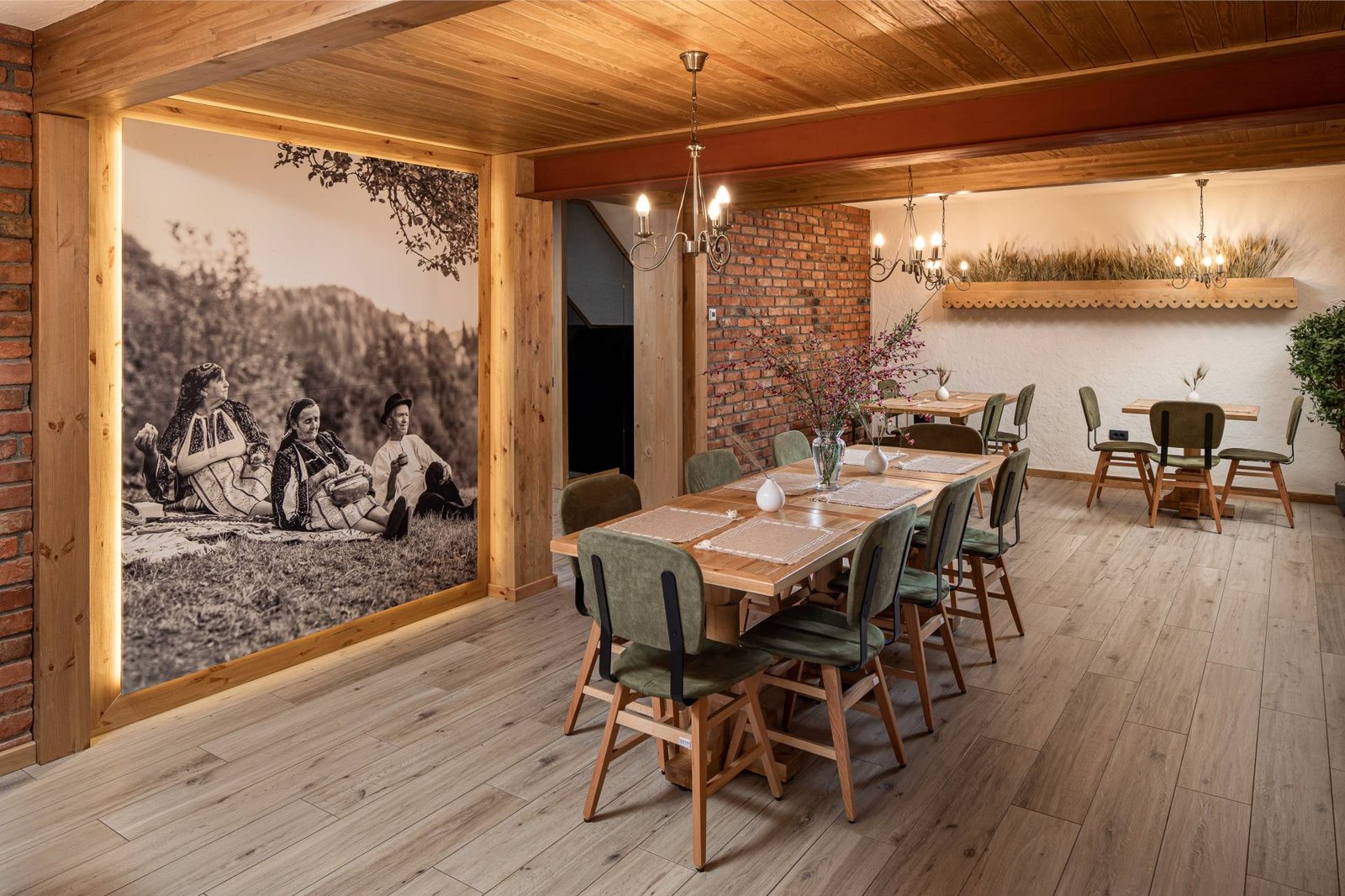 Zara Chalet, at the table