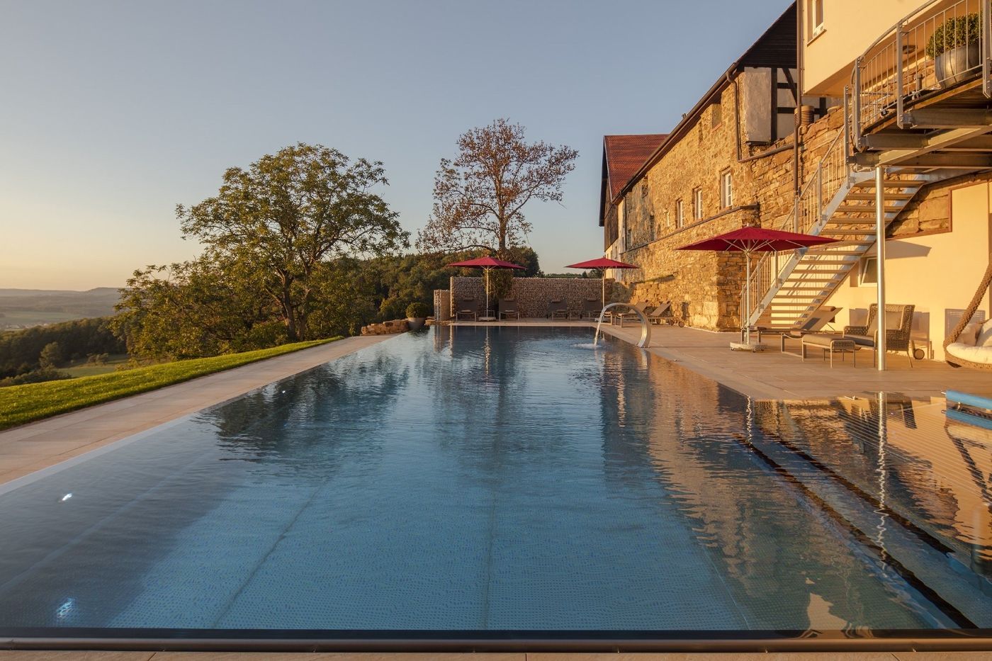 Burg Staufeneck, the pool