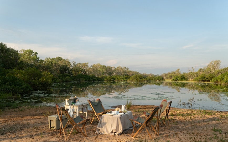 Bullo River Station, at the table
