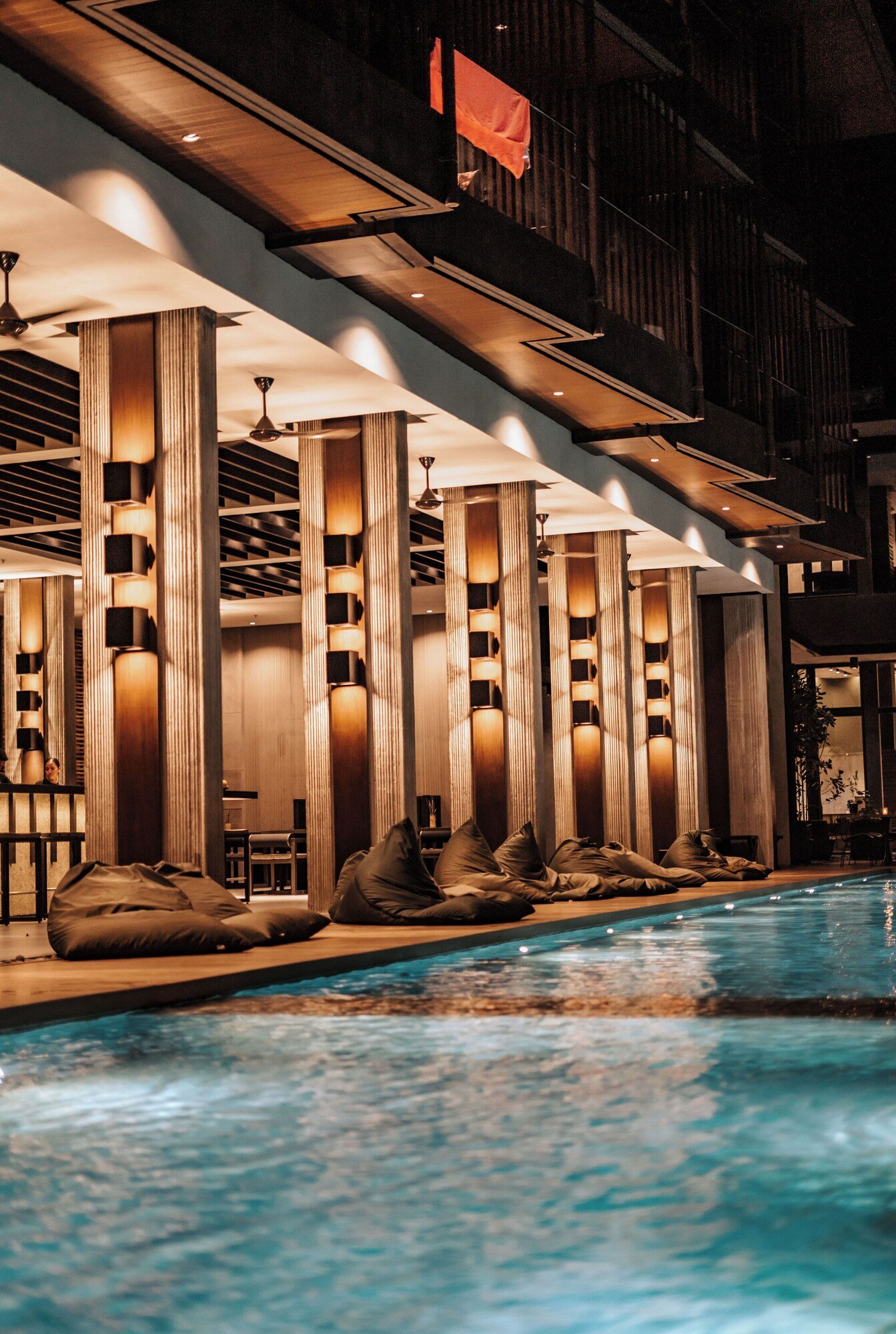 The Funny Lion, the pool