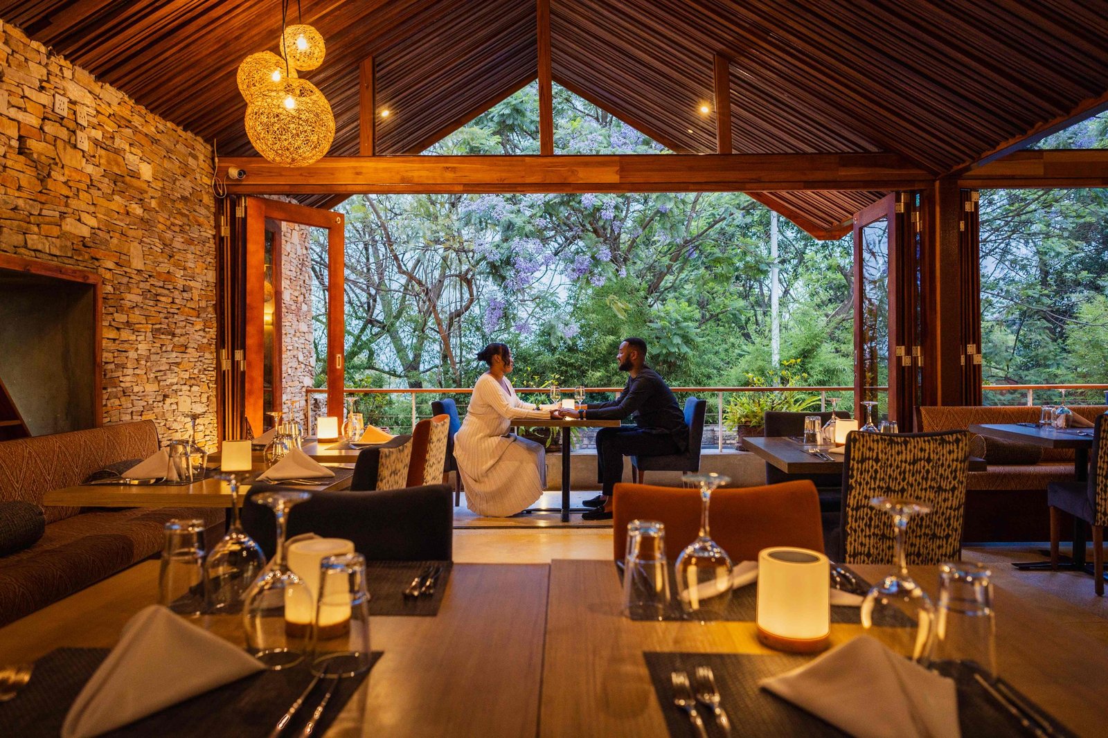 Hemingways Retreat Kigali, at the table