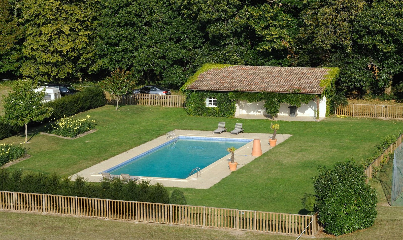 Château de la Bourdaisière, the pool